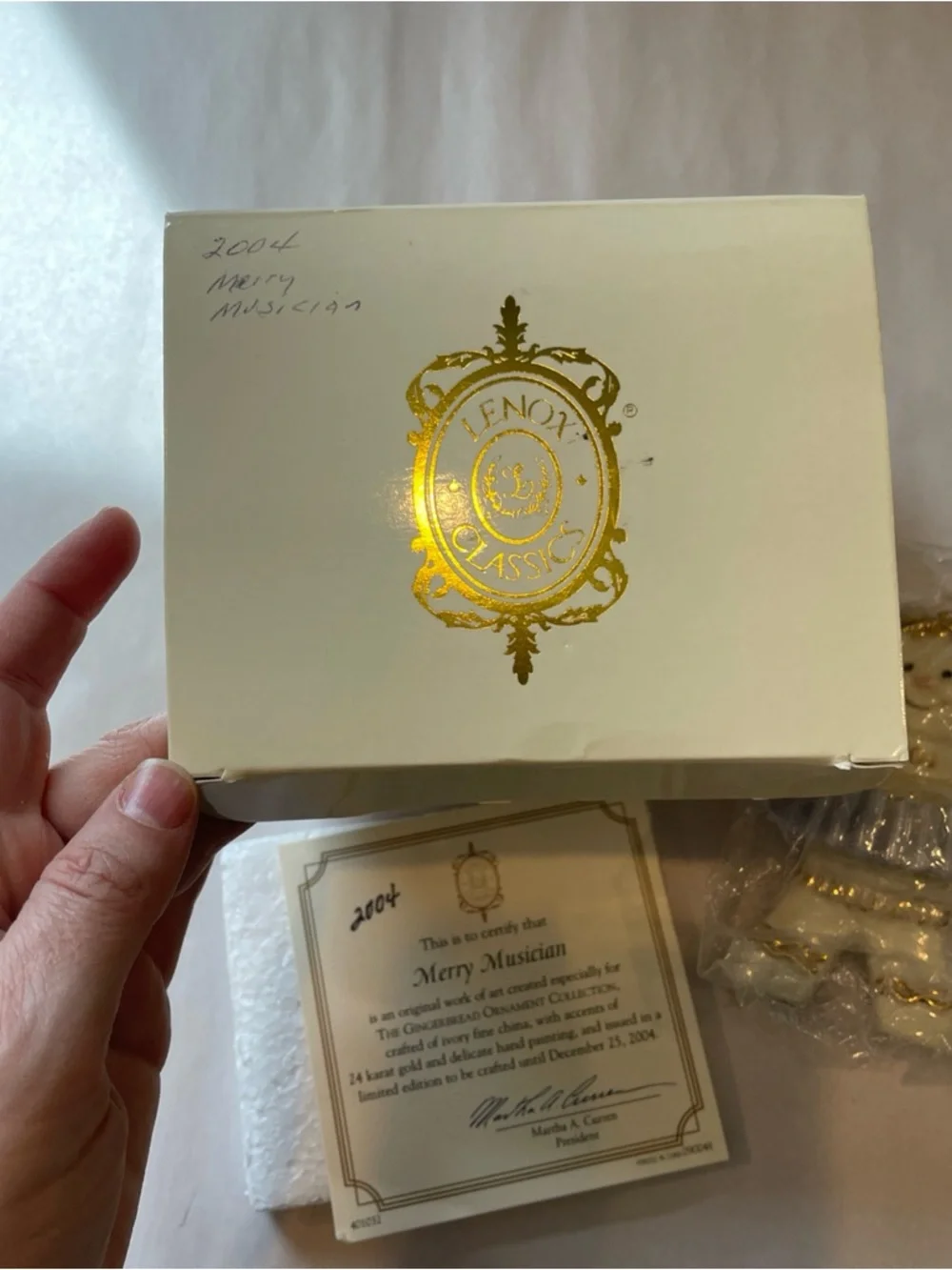 Lenox Gingerbread Ornament MERRY MUSICIAN 2004 New in Box with COA